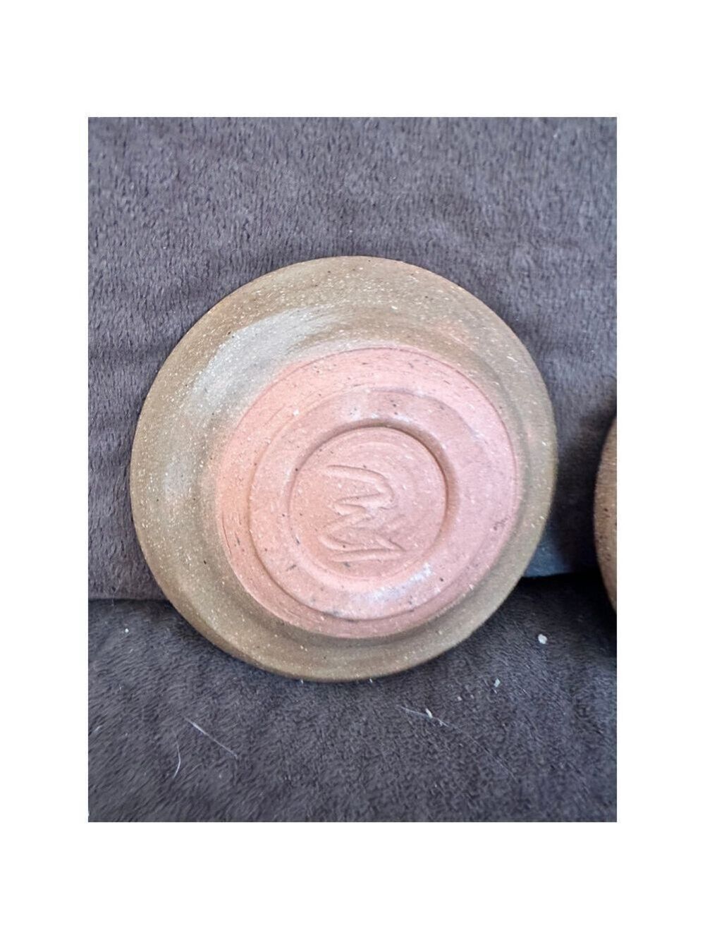 Signed Handmade Ceramic Bowls Set of 2 Blue Floral Pottery Stoneware Dinnerware - Picture 10 of 10